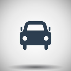 Flat black Car icon
