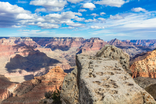 Grand Canyon sunny day with blue sky