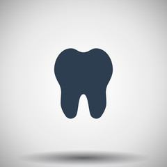 Flat black Tooth icon