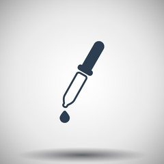 Flat black Pipette icon