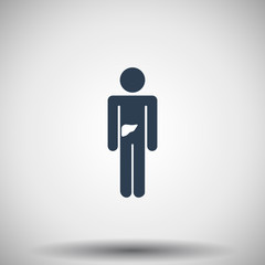 Flat black Liver icon