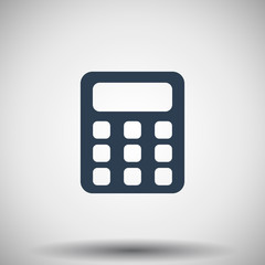 Flat black Calculator icon