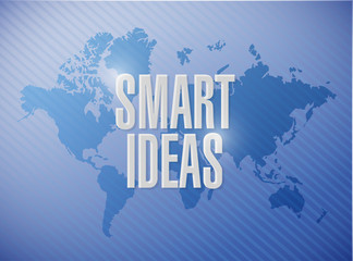 smart ideas world map sign concept