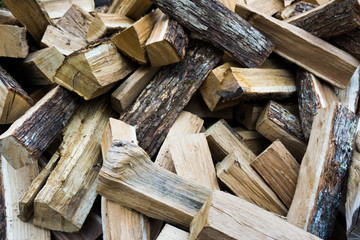 Background of pile of wood