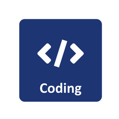 Coding icon for web and mobile