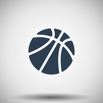 Flat black Basketball icon