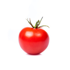 one fresh  tomato isolated on white