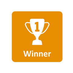 Winner trophy icon for web