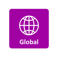 Globe icon for web and mobile