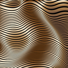 hypnotic strip of copper on a black square background