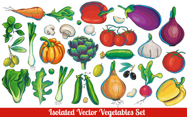 A huge big super collection or set of hand drawn isolated on whi