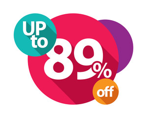 up to 89% discount logo colorful circles