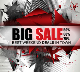 Big Sale Best Discoount in time web banner for shop sales promotions