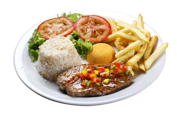 Foto op Canvas picanha potato with rice © lcrribeiro33@gmail