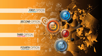 Clean Infographic Layout Template for data and information analysis