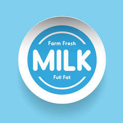 Farm fresh Milk - Full fat label
