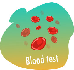 white background vector illustration of a  blood test