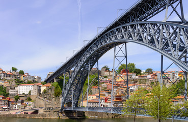 Fototapeta premium Bridge Dom Louis over the river Douro. Porto, Portugal