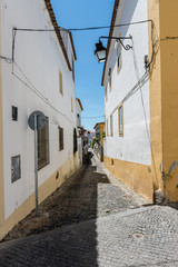 Fototapeta na wymiar old street of Evora city in Portugal