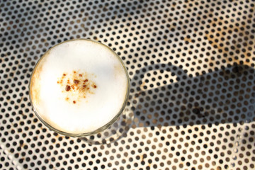 Vintage latte coffee