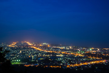 Fototapeta na wymiar View of Downtown Prachuap Khiri Khan District from Thailand