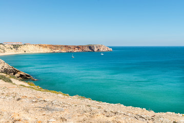Fototapeta na wymiar Coastline and beach in Sagres, Algarve, Portugal