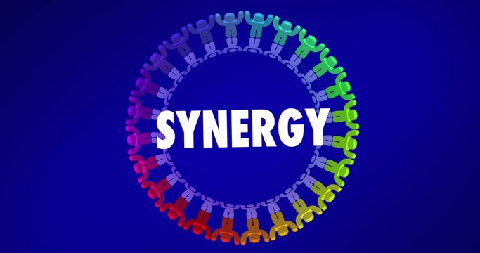 Synergy People Working Together Productive Animation 4K