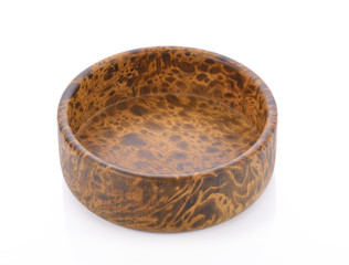 Wooden bowl. An isolated on white background