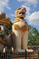 Beuatiful detail of Shwethalyaung Reclining Buddha in Myanmar