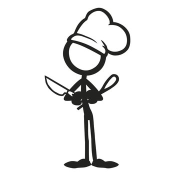 Stick Figure Cooking Chef