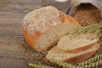 Fresh bread and wheat