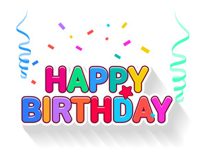 Vector Illustration for Happy Birthday Celebration