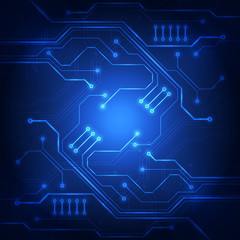 Abstract digital circuit technology background. Illustration Vector