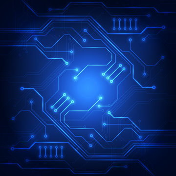 Abstract digital circuit technology background. Illustration Vector