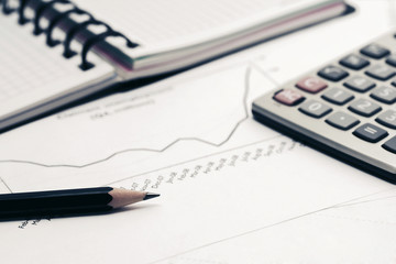 Financial accounting stock market graphs analysis