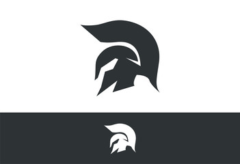 Fototapeta premium Spartan Helmet Logo Vector 