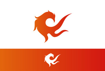 Eagle fire logo vector