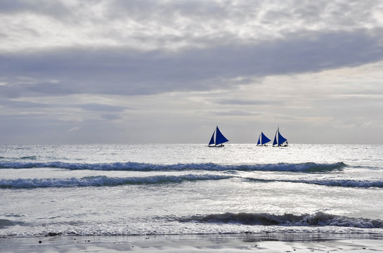 Blue sails of Boracay