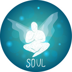 silhouette with butterfly wings