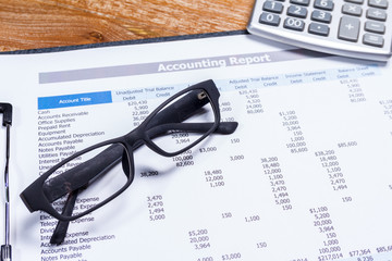 business report on table
