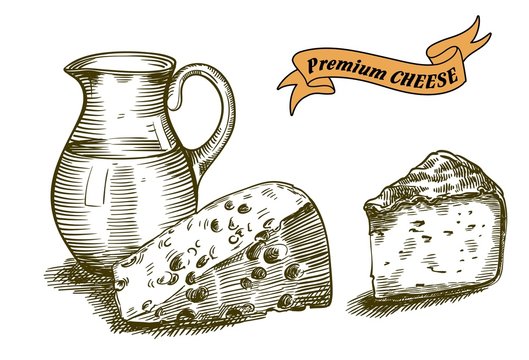 natural cheese sketches