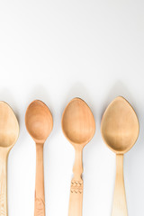 Assortment of wooden spoons.