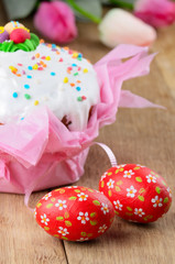 Easter eggs and cakes