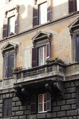 Beautifully decorated balcony in Italy