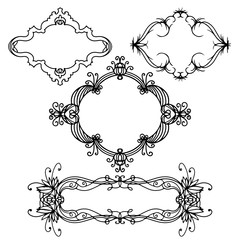 Set decorative frames