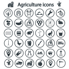 agriculture icon set