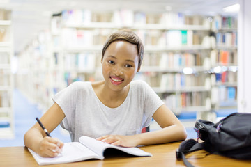 afro american student studying