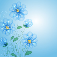 Naklejka premium Abstract floral background