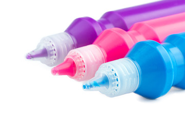 Close up bottle of water color