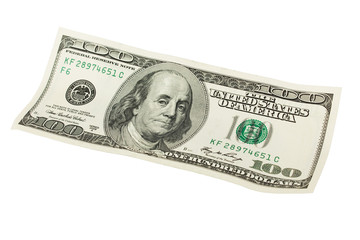 One hundred dollars over white.